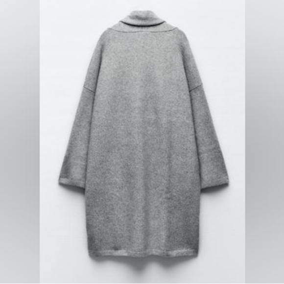 Zara Soft Knit Oversized Long Cardigan Coat - Picture 7 of 8